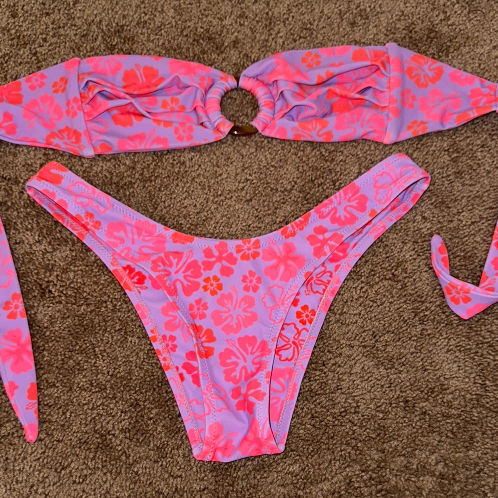 Kulani Kinis Pink and Purple Floral Bikini